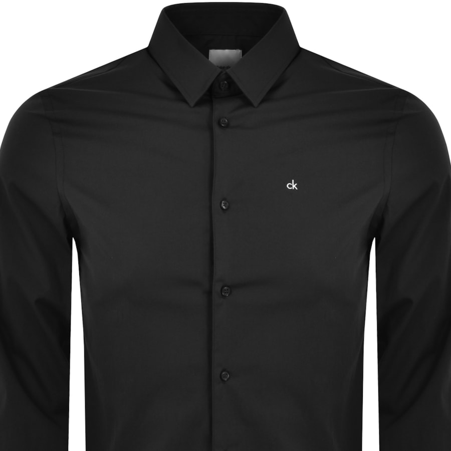 アパレル通販サイトランキング Sleeve Long Poplin Klein Calvin Shirt Mainline | Black その他